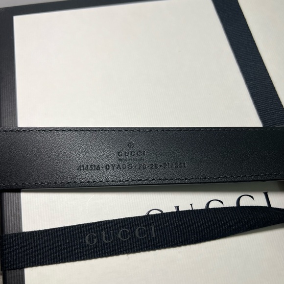 SOLD Gucci Marmont Leather Belt with Shiny Buckle - Size 70 (US 24) - Picture 7 of 11